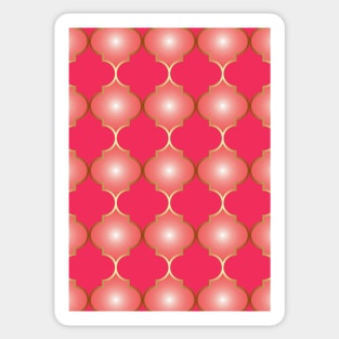 Pink Islamic Geometric - Pink Islamic Pattern - Pink Islamic Pattern Geometric Sticker